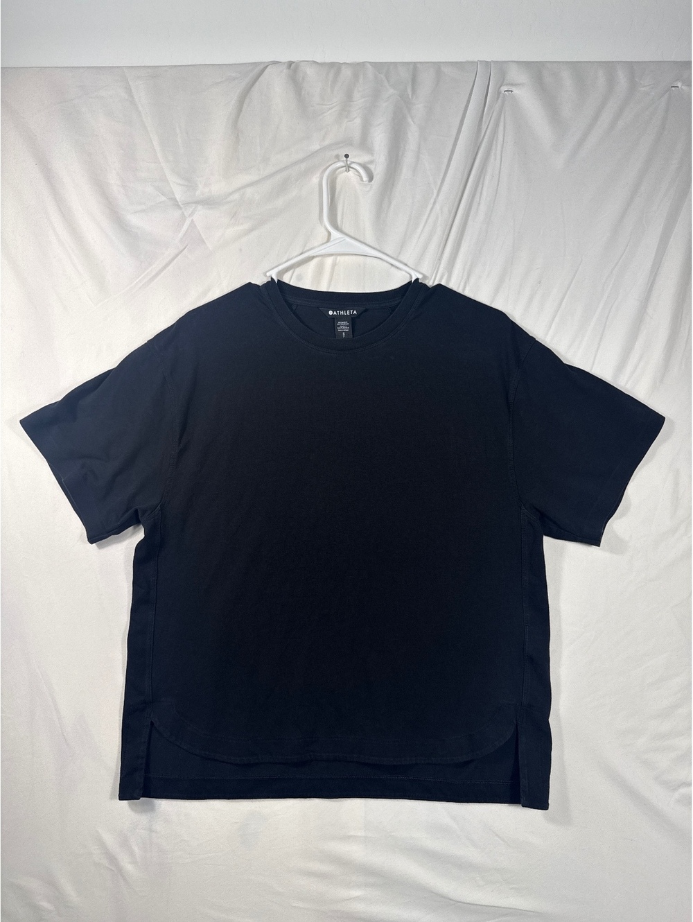 Athleta Black Short Sleeve Crew Neck T-Shirt Size S